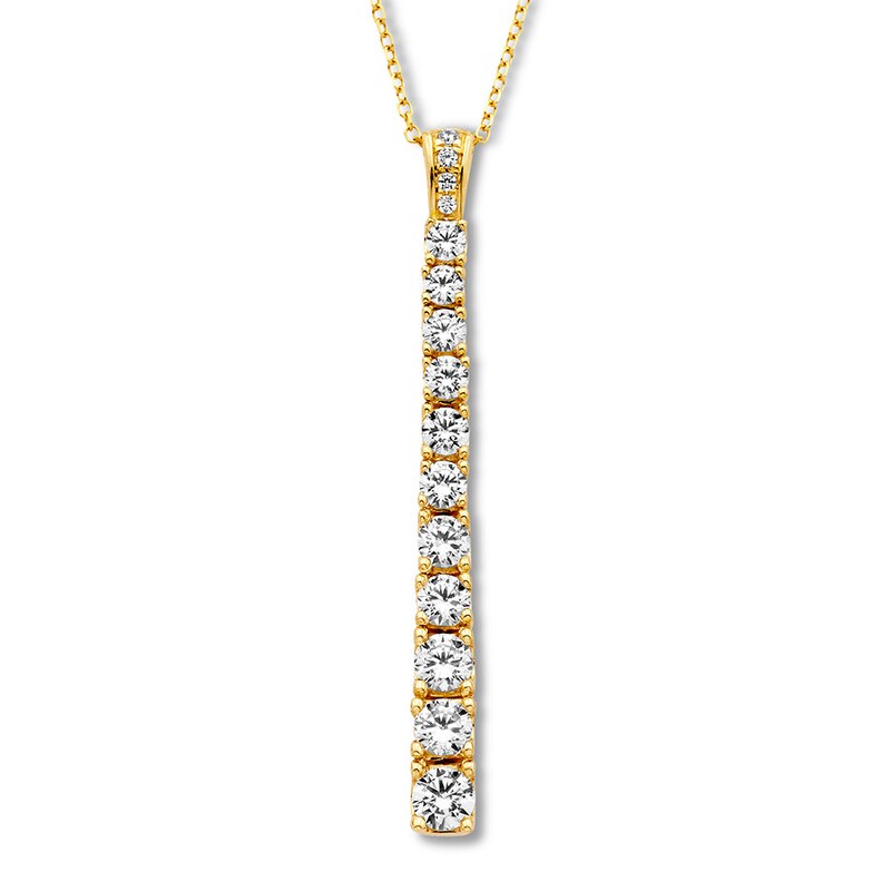 Diamond Necklace 1-1/4 ct tw Round-cut 14K Yellow Gold