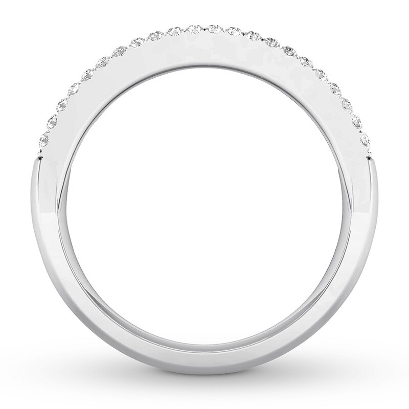 Diamond Anniversary Band 2 ct tw Emerald/Round 14K White Gold