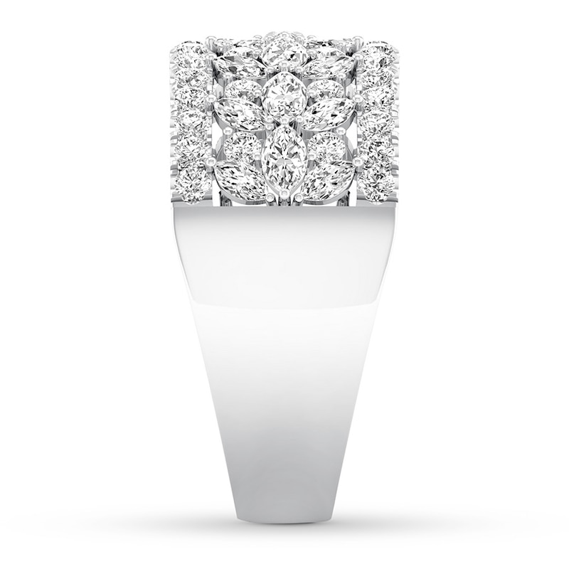 Diamond Anniversary Band 2 ct tw Round/Marquise 14K White Gold