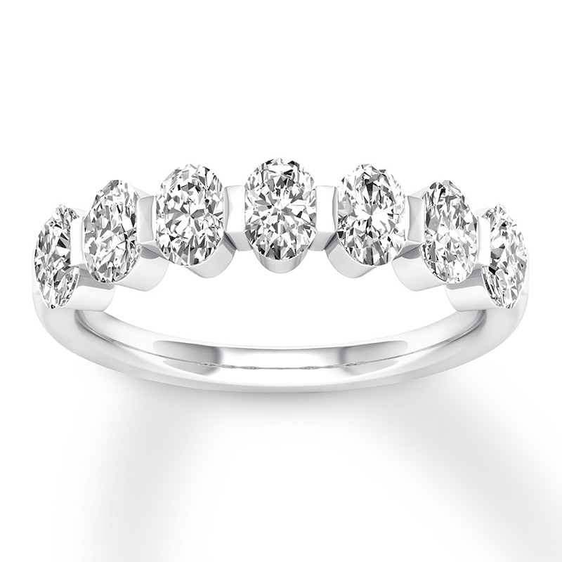 Diamond Anniversary Band 1-3/8 ct tw Oval 14K White Gold with 360