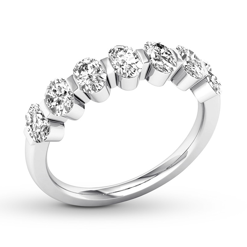 Main Image 4 of Diamond Anniversary Band 1-3/8 ct tw Oval 14K White Gold