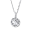 Thumbnail Image 1 of Diamond Necklace 3/4 ct tw Round-cut 14K White Gold
