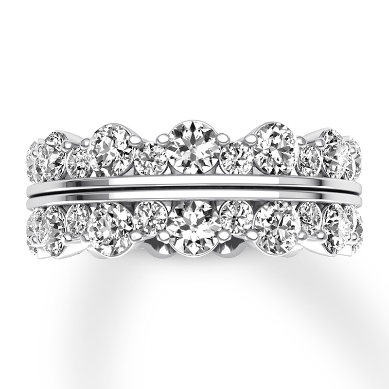 Diamond Anniversary Bands 2-7/8 ct tw Round-cut 14K White Gold