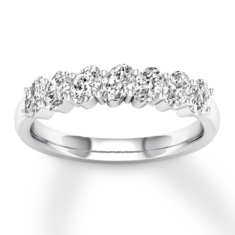 Diamond Anniversary Ring 1 ct tw Oval-cut 14K White Gold