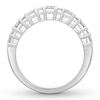 Thumbnail Image 1 of Diamond Anniversary Band 1 ct tw Round/Baguette 14K White Gold