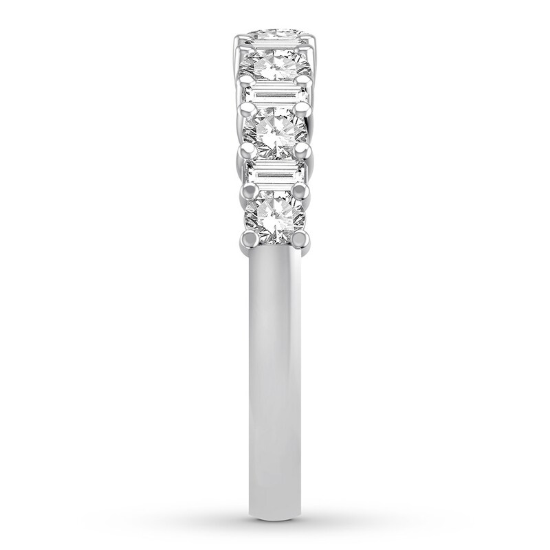 Diamond Anniversary Band 1 ct tw Round/Baguette 14K White Gold