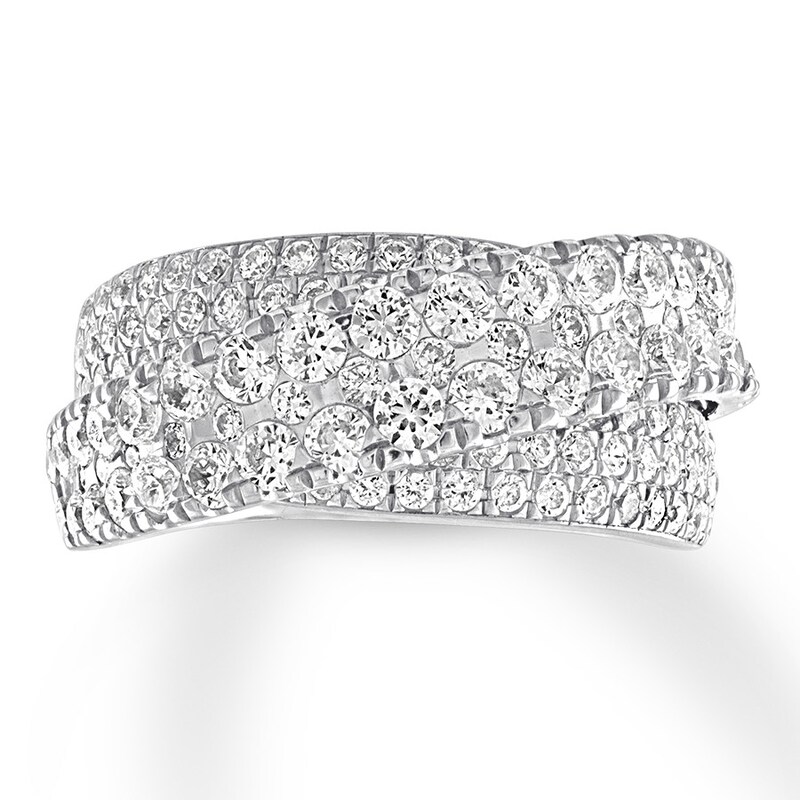 Diamond Ring 2-1/4 ct tw Round-cut 14K White Gold