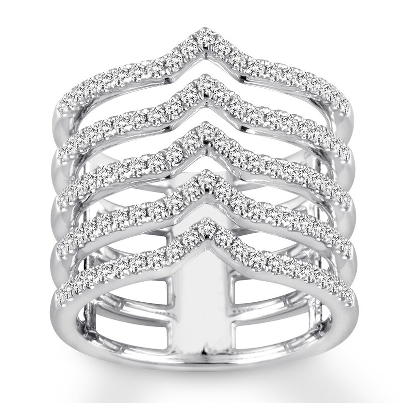 Diamond Ring 3/4 ct tw Round 14K White Gold