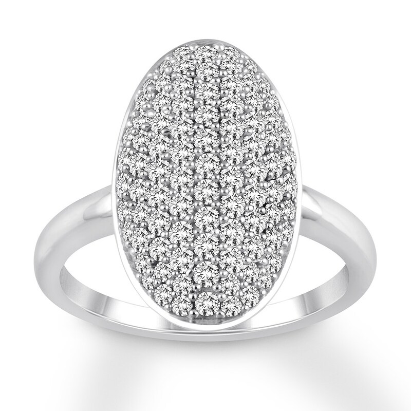Diamond Ring 1 ct tw Round-cut 14K White Gold