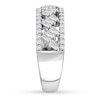 Thumbnail Image 1 of Diamond Anniversary Ring 7/8 cttw Baguette/Round 14K White Gold
