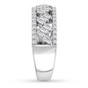 Thumbnail Image 1 of Diamond Anniversary Ring 7/8 cttw Baguette/Round 14K White Gold