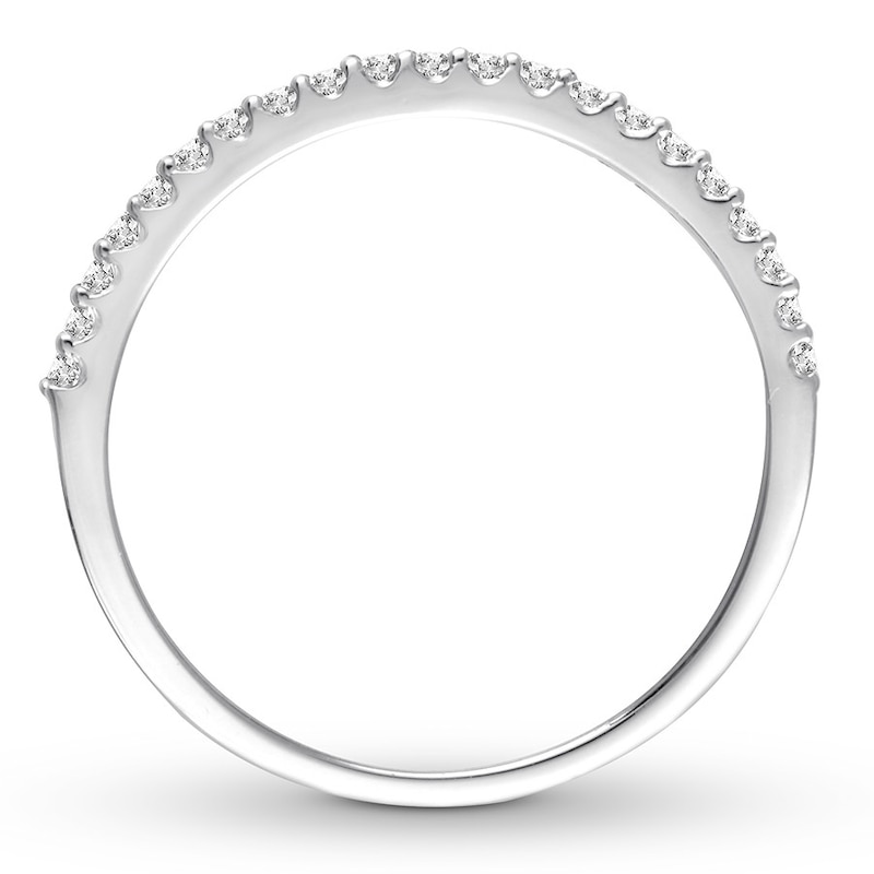 Diamond Anniversary Ring 7/8 cttw Baguette/Round 14K White Gold