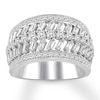 Thumbnail Image 0 of Diamond Anniversary Ring 1-1/4 ct tw Baguette/Round 14K Gold