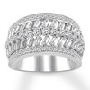 Thumbnail Image 0 of Diamond Anniversary Ring 1-1/4 ct tw Baguette/Round 14K Gold