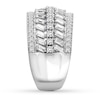 Thumbnail Image 1 of Diamond Anniversary Ring 1-1/4 ct tw Baguette/Round 14K Gold