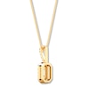Thumbnail Image 3 of Diamond Necklace 1 ct tw Emerald-cut/Round 14K Yellow Gold