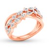 Thumbnail Image 3 of Diamond Ring 1 ct tw Round/Marquise 14K Rose Gold