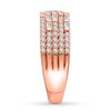 Thumbnail Image 1 of Diamond Anniversary Ring 7/8 ct tw Round/Baguette 14K Rose Gold