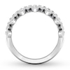 Thumbnail Image 1 of Diamond Anniversary Ring 1 ct tw Bezel-set Round 14K White Gold