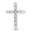 Thumbnail Image 2 of Diamond Cross Necklace 2 ct tw Round-cut 14K White Gold