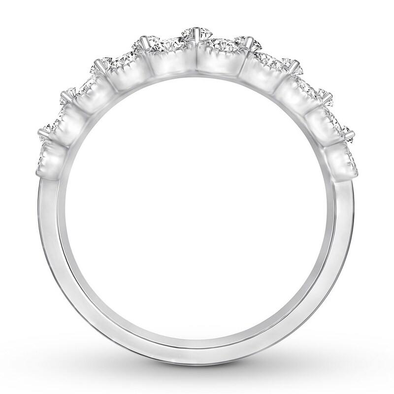 Diamond Anniversary Ring 1 carat tw Bezel-set 14K White Gold