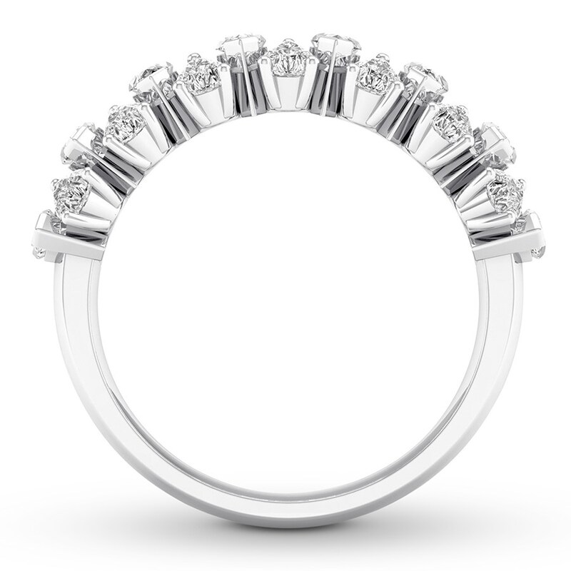 Main Image 2 of Diamond Anniversary Ring 1-1/2 ct tw Marquise/Pear-shaped 14K Gold
