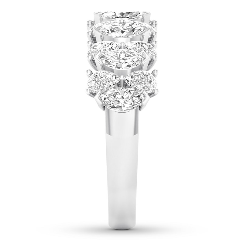 Main Image 3 of Diamond Anniversary Ring 1-1/2 ct tw Marquise/Pear-shaped 14K Gold