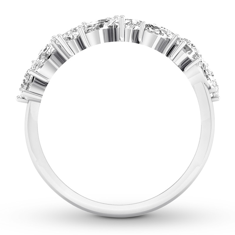 Diamond Anniversary Ring 1-1/5 ct tw Marquise/Pear-shaped 14K Gold