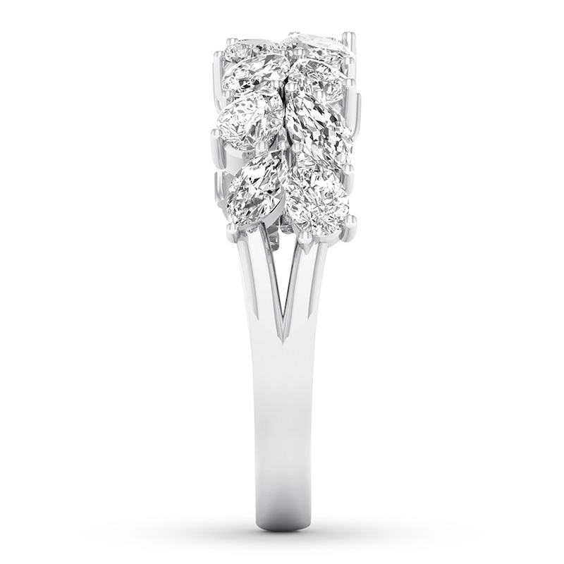 Diamond Anniversary Ring 1-1/5 ct tw Marquise/Pear-shaped 14K Gold