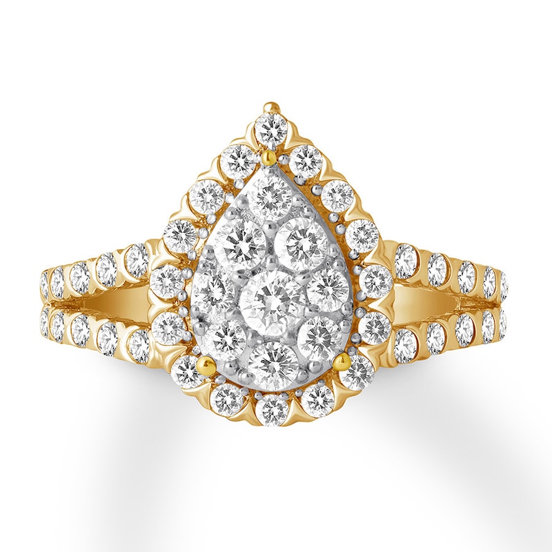 Diamond Ring 1 carat tw Round 14K Two-Tone Gold