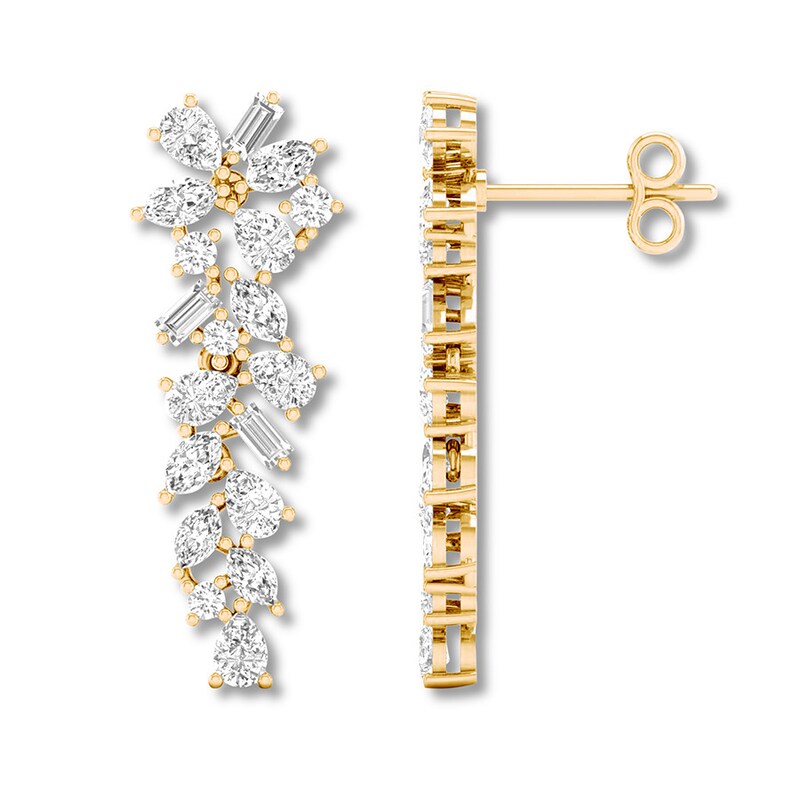 Main Image 2 of Diamond Dangle Earrings 1-1/2 carats tw 14K Yellow Gold