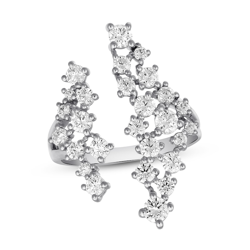 Scattered Diamond Deconstructed Ring 1-1/2 ct tw 14K White Gold