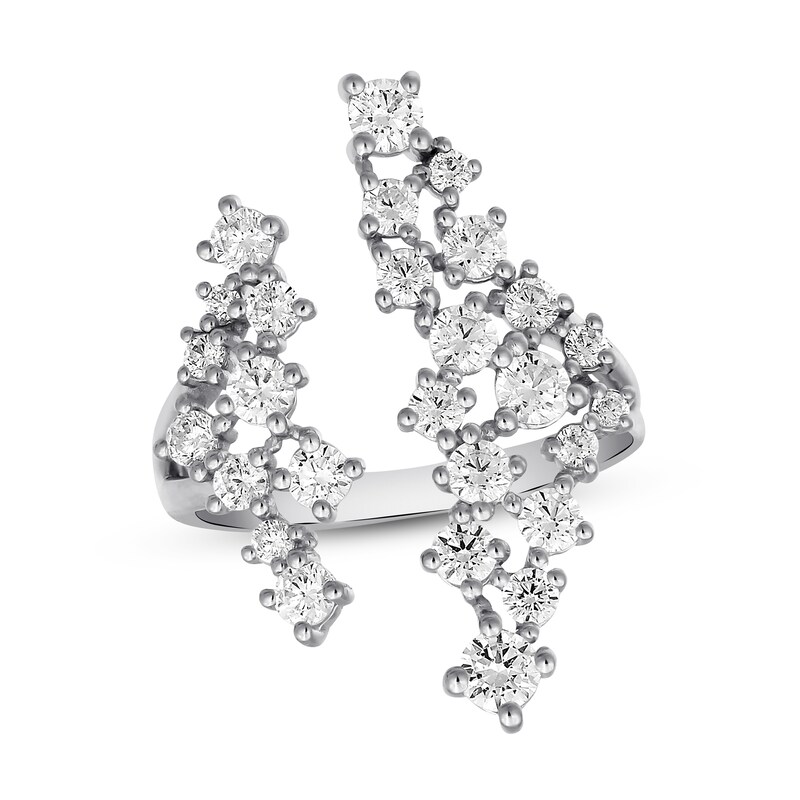 Main Image 1 of Scattered Diamond Deconstructed Ring 1-1/2 ct tw 14K White Gold