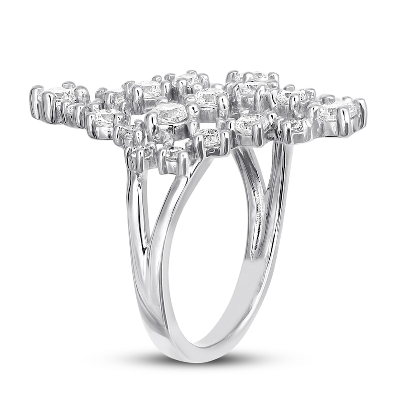 Main Image 2 of Scattered Diamond Deconstructed Ring 1-1/2 ct tw 14K White Gold