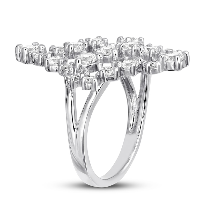 Scattered Diamond Deconstructed Ring 1-1/2 ct tw 14K White Gold