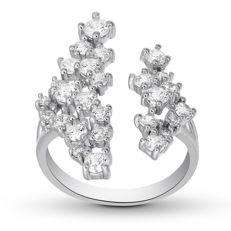 Main Image 4 of Scattered Diamond Deconstructed Ring 1-1/2 ct tw 14K White Gold