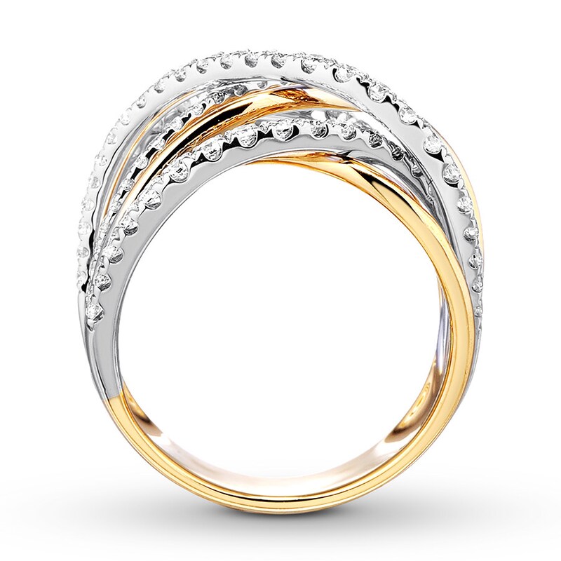 Diamond Ring 1 carat tw Round 14K Two-Tone Gold