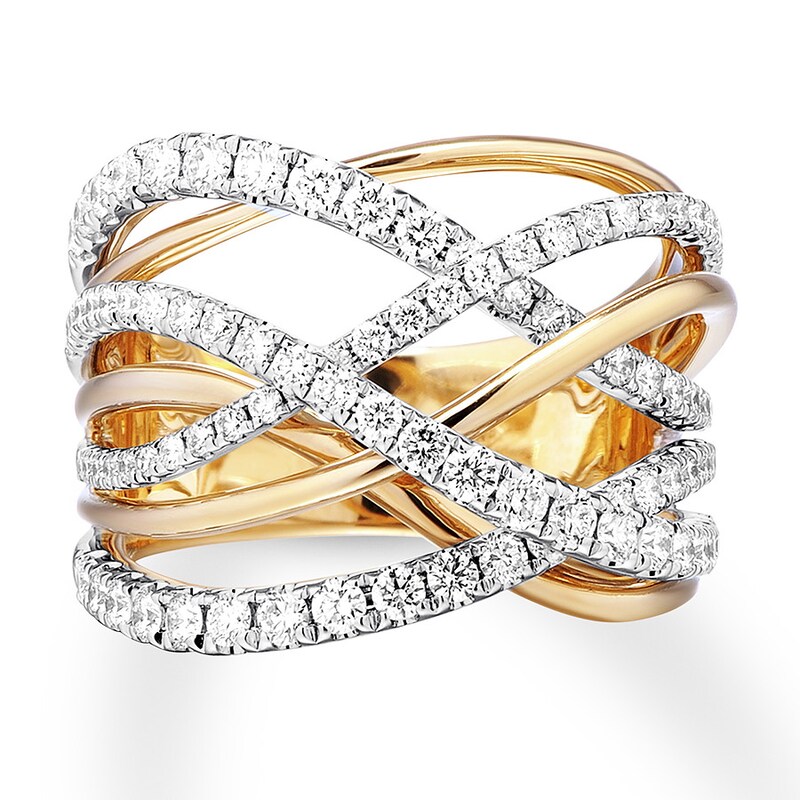 Diamond Ring 1 carat tw Round 14K Two-Tone Gold