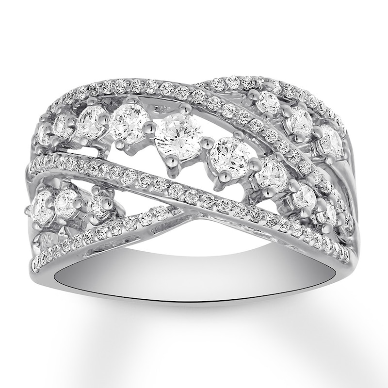 Diamond Ring 1 carat tw Round 14K White Gold with 360