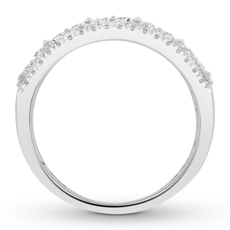 Main Image 2 of Diamond Anniversary Ring 7/8 carat tw Round 14K White Gold