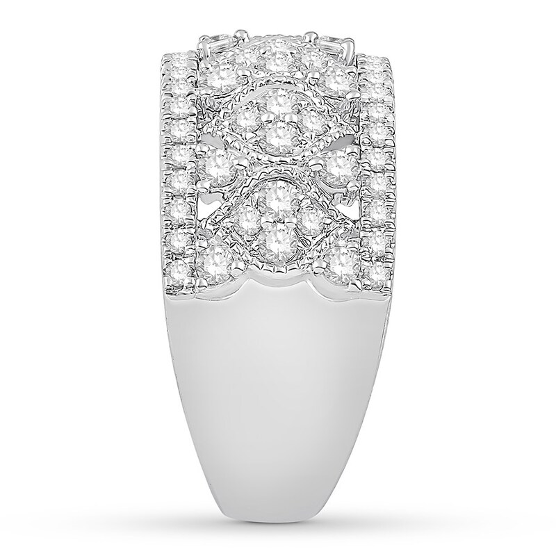 Main Image 3 of Diamond Anniversary Ring 7/8 carat tw Round 14K White Gold