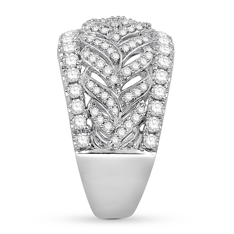 Diamond Anniversary Ring 1 ct tw Round 14K White Gold