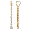 Diamond Dangle Earrings 3/4 ct tw Round 14K Yellow Gold