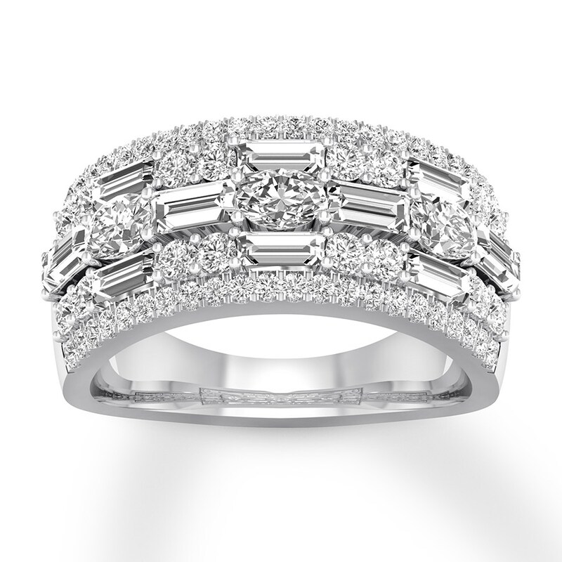 Diamond Anniversary Ring 1-5/8 carat tw 14K White Gold