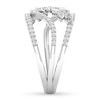 Thumbnail Image 2 of Diamond Ring 7/8 carat tw Round/Marquise 14K White Gold