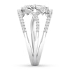 Thumbnail Image 3 of Diamond Ring 7/8 carat tw Round/Marquise 14K White Gold