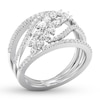 Thumbnail Image 3 of Diamond Ring 7/8 carat tw Round/Marquise 14K White Gold