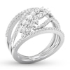 Thumbnail Image 4 of Diamond Ring 7/8 carat tw Round/Marquise 14K White Gold