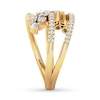 Thumbnail Image 2 of Diamond Ring 3/4 carat tw Round/Marquise/Pear-shaped 14K Yellow Gold