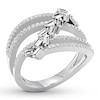 Thumbnail Image 3 of Diamond Ring 5/8 carat tw Baguette/Round 14K White Gold